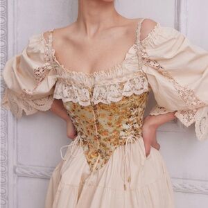 NWT Lacemade Van Gogh Sunflower Corset in XL